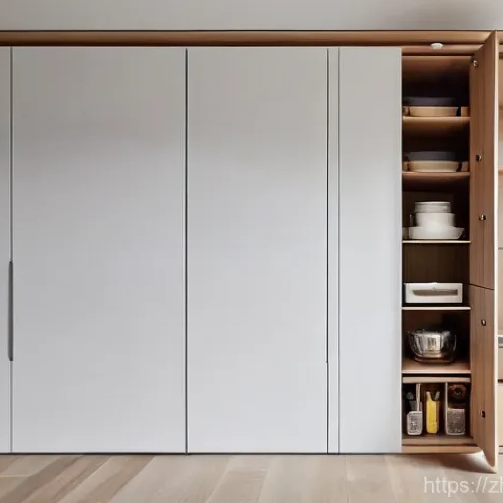 계단 공간 활용법 - **Prompt 1: Modern Under-Stair Hidden Storage Solution**
A contemporary interior view of a sleek...