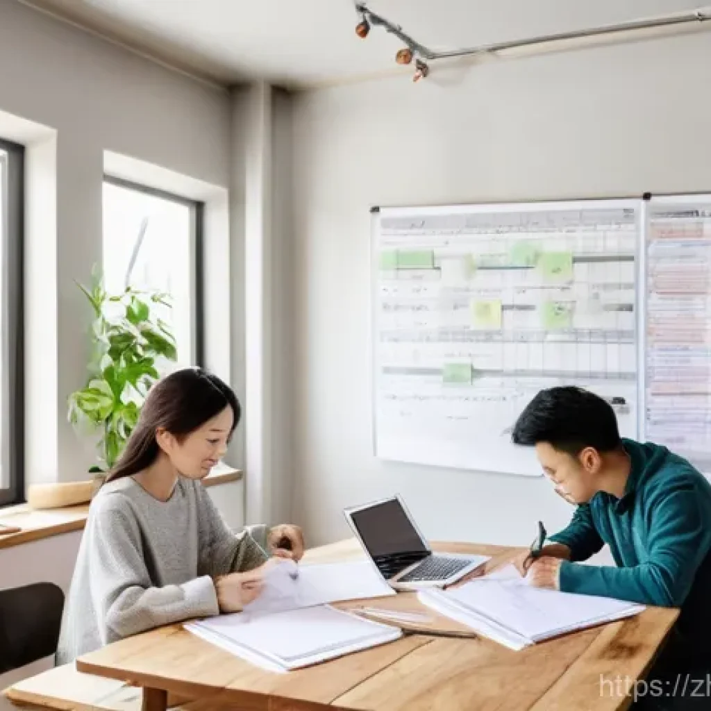 홈 인테리어 예산 계획 - **Prompt 1: Renovation Budget Planning Session**
    A bright, well-lit image of a young adult coupl...