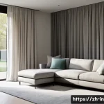 신축 아파트 인테리어 체크리스트 - **Prompt 1: Modern Smart Home Comfort and Efficiency**
    "A bright, contemporary living room bathe...