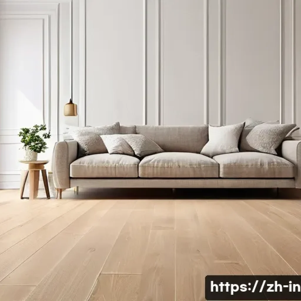 아파트 인테리어 비용 - A modern interior room showcasing a clear contrast between flooring materials: one half with mid-ran...